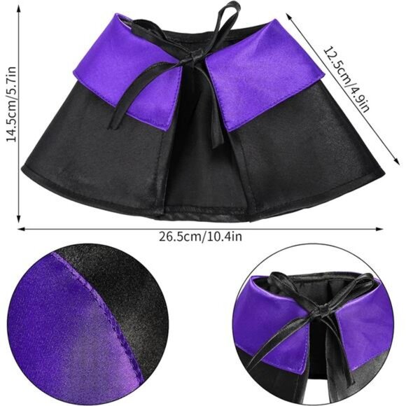 Dxhycc Halloween Pet Costume Cat Wizard Costume Funny Wizard Cat Clothes Cloak - Picture 2 of 8